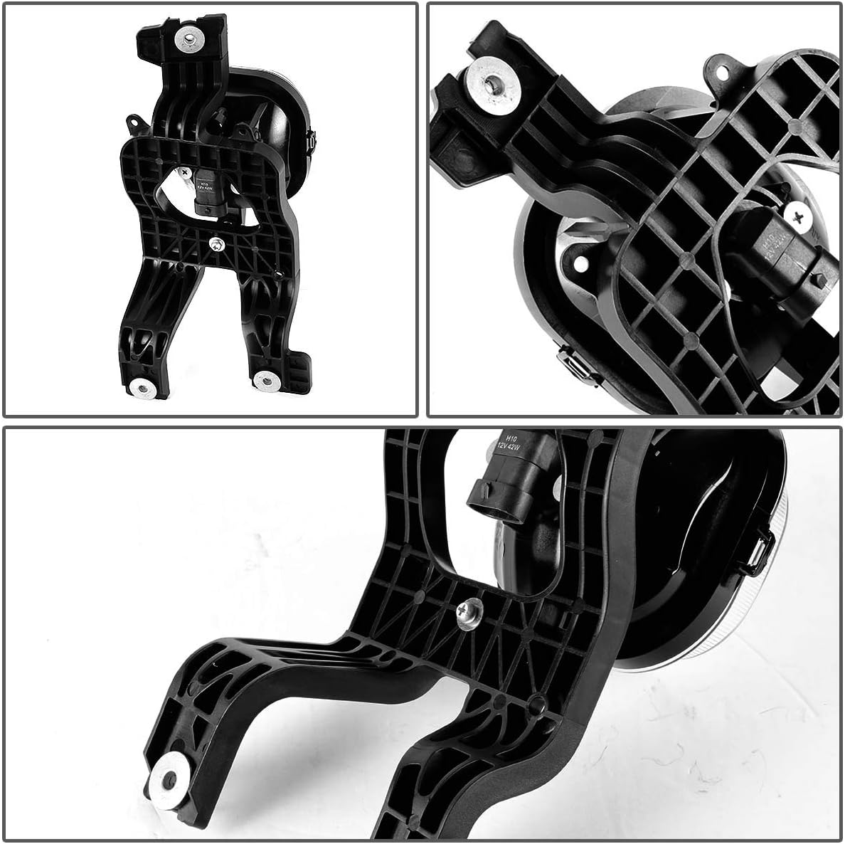 Auto Dynasty Fog Lights Assembly Compatible with 2008-2010 F250 F350 F450 F550 Super Duty Front Bumper Driving Fog Lamps with Switch, Driver and Passenger Side, Smoked Lens