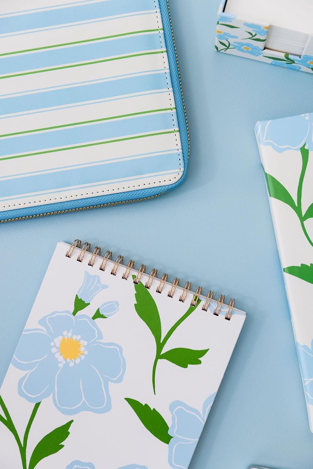 kate spade new york Small College Ruled Notebook, Top Spiral Notebook with 112 Pages, 8.5" x 5.5" Writing Pad, Sunshine Floral (Pack of 2)