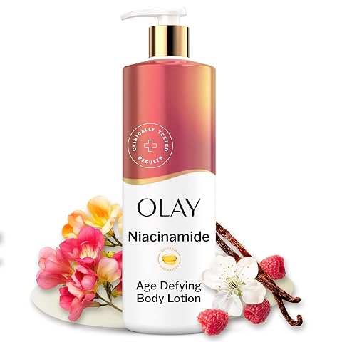 Olay Body Lotion for Women, Age Defying with Niacinamide Serum, Visibly Reduce Signs of Skin Aging