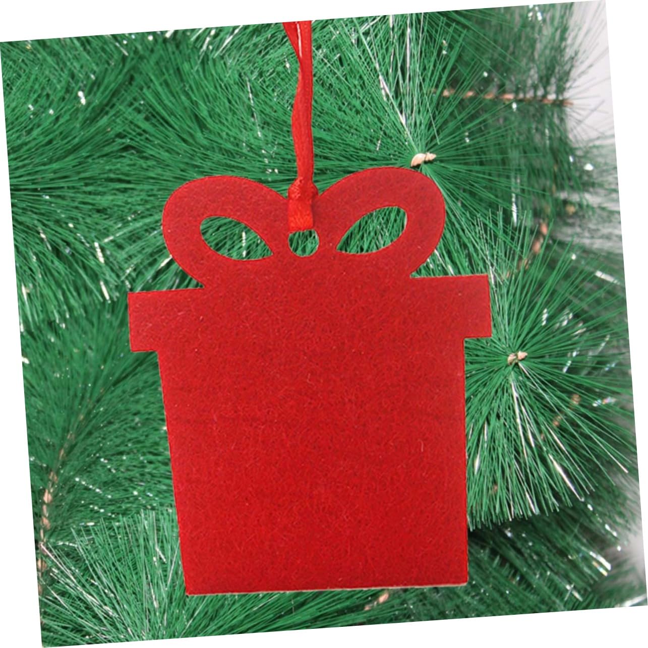 PRETYZOOM 4 Set Di Ornamenti Unici in Feltro Per Albero Di Natale Ciondolo A Forma Di Fetta Di Fiocco Di Neve Rosso Per La Decorazione Della Casa 40 Pezzi*4