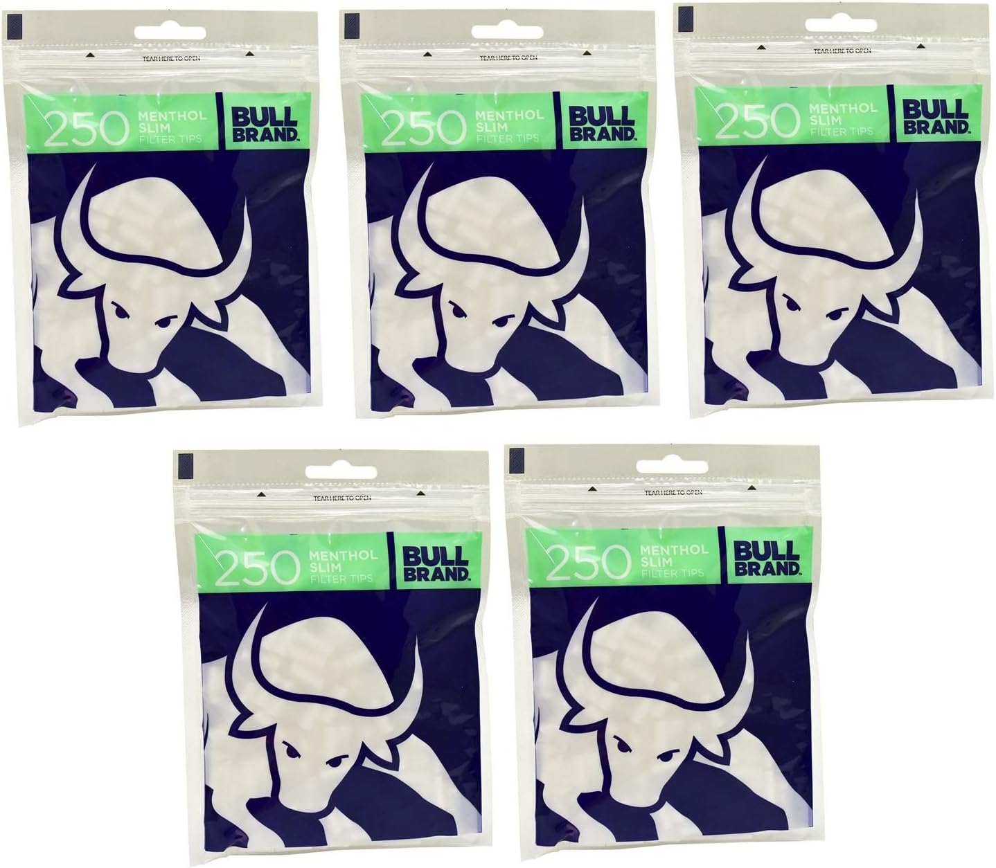 5 x BULL BRAND menthol filter tips 200 …