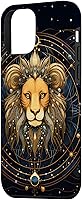 Vista 2 de Funda para iPhone 12 mini Leo signo del zodiaco León Horóscopo Constelación