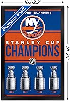 Vista 37 de Trends International NHL New York Islanders - Champions 23 Wall Poster, 34L x 22.4W, Mahogany Framed Version
