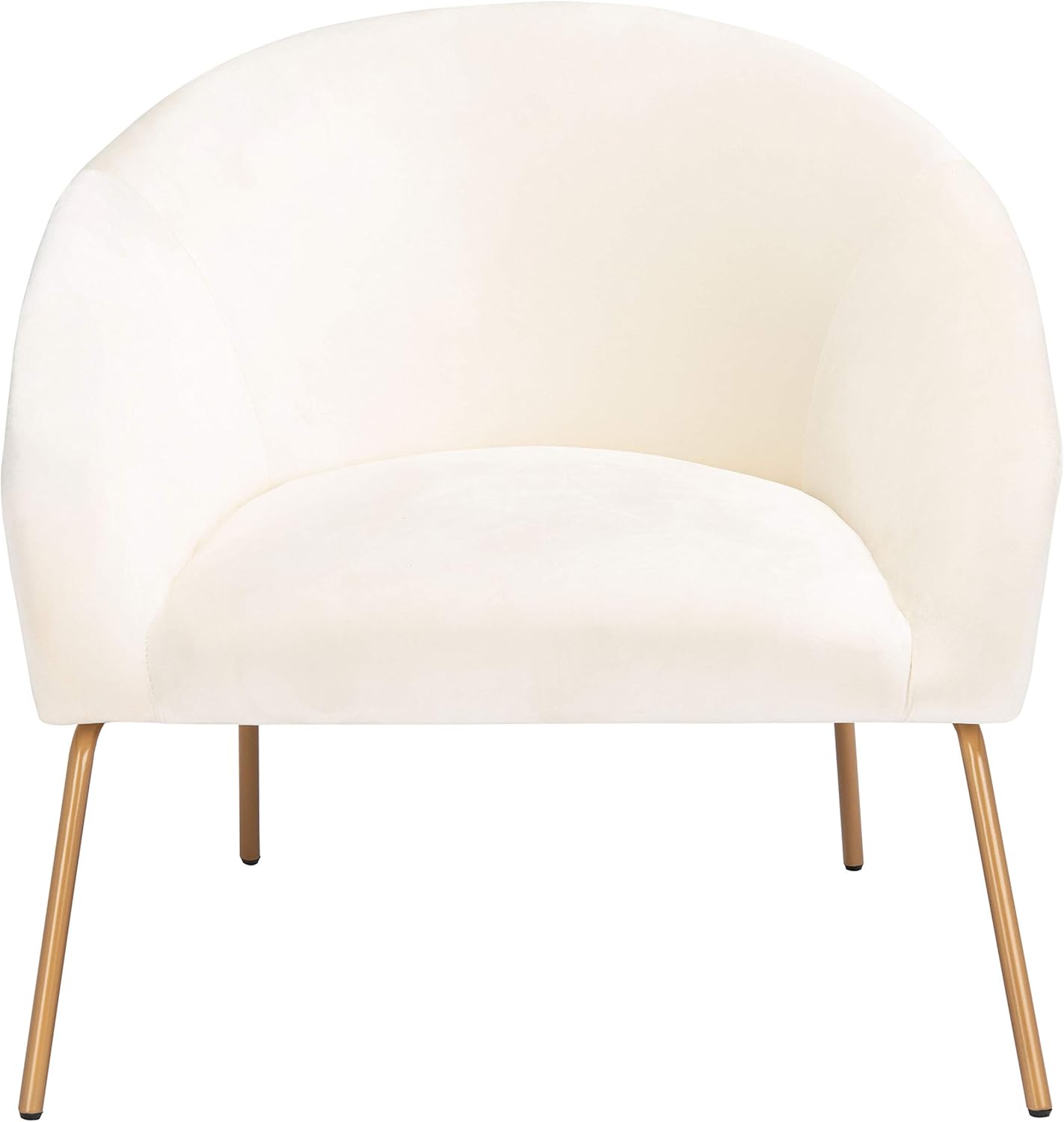 SAFAVIEH Home Collection Mandi Velvet Accent Chair ACH6204A, Cream/Gold