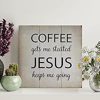 Vista 28 de LITTLEGROVE SEEDS Letrero de madera vintage bohemio con texto en inglés "Give It to God And Go to Sleep", letreros de madera de 10 x 10 pulgadas