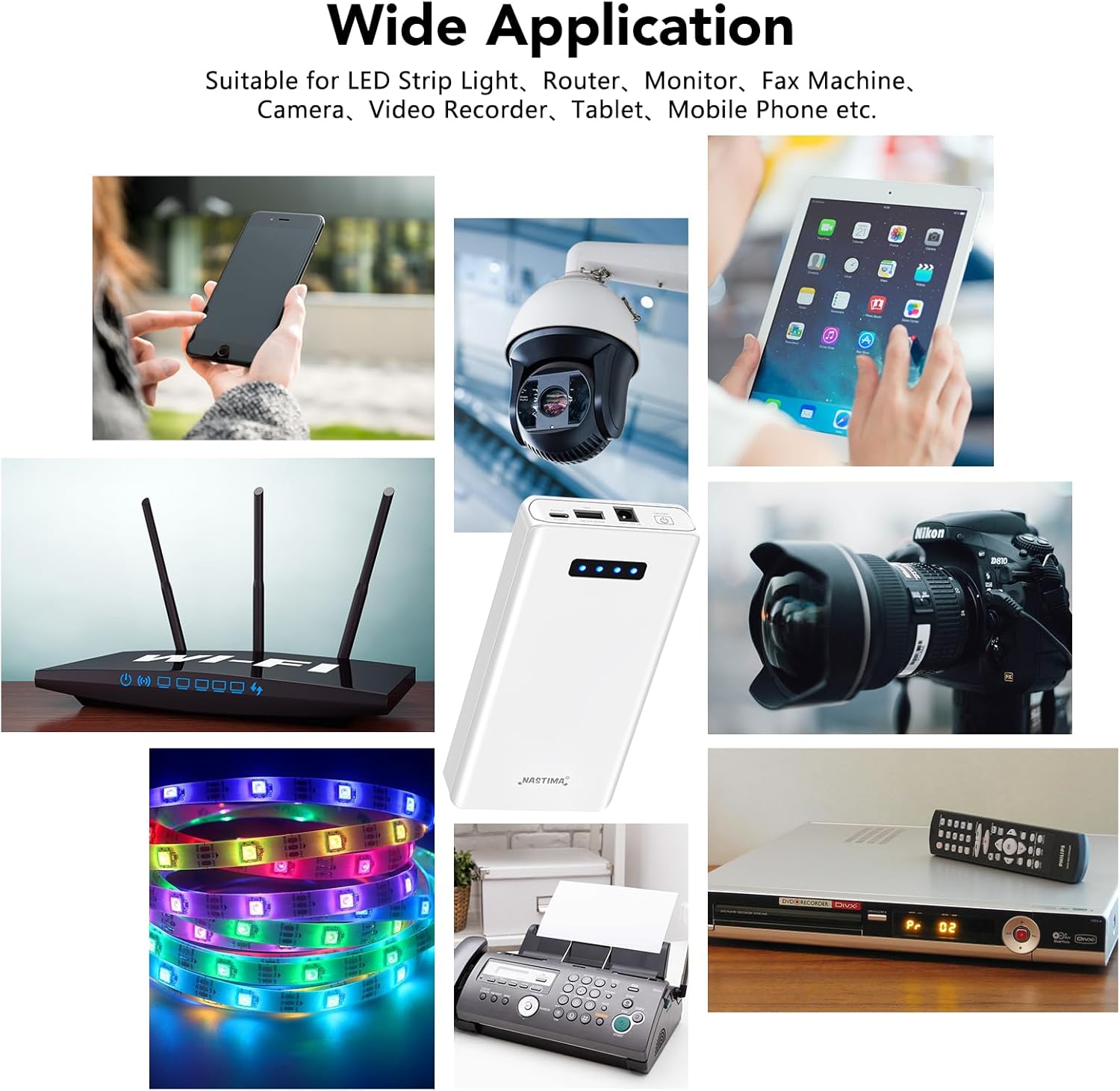 Various devices powered by NASTIMA Power Bank
