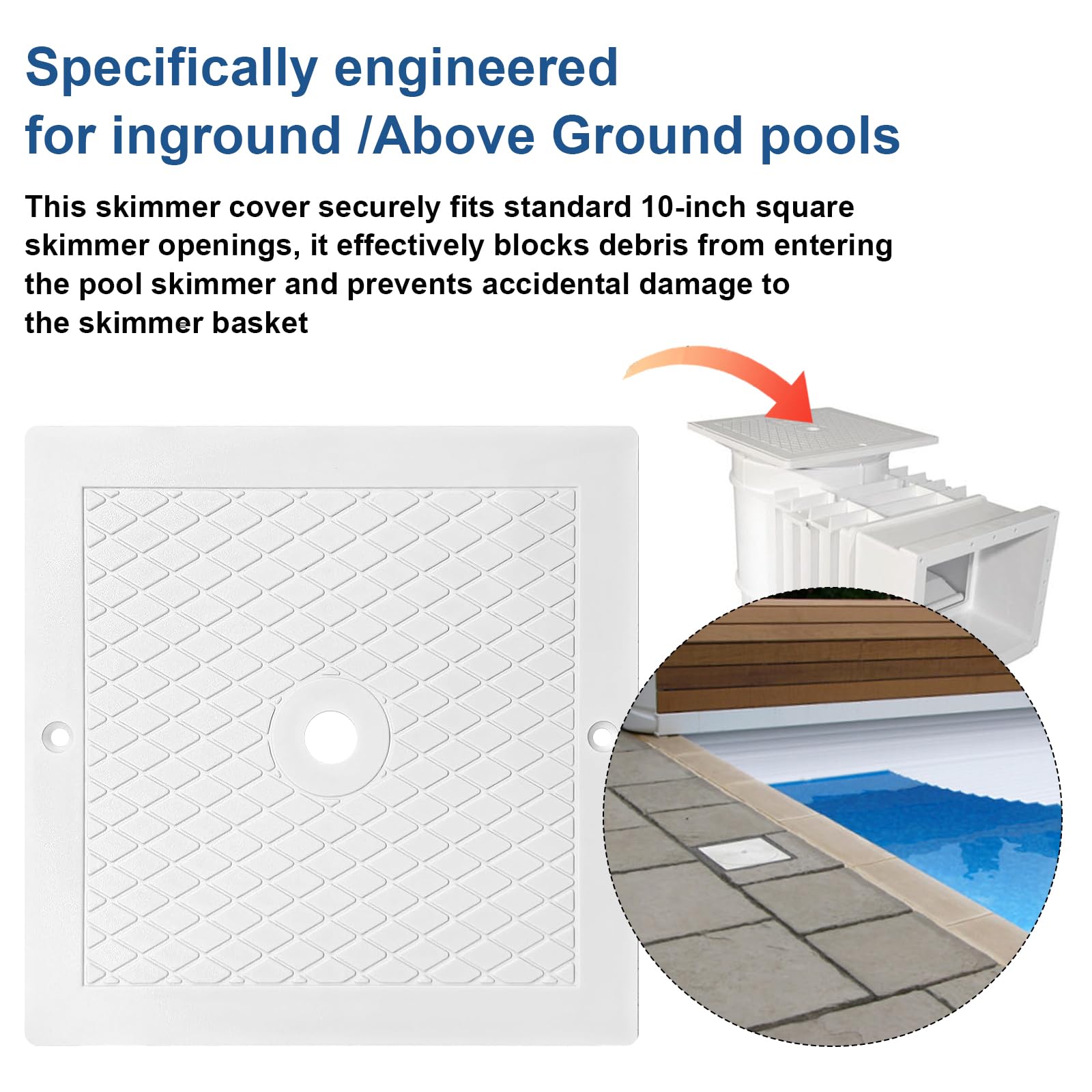 Capa Escumadeira SPX1082E 25,4cm - Substituição Para Hayward Piscina
