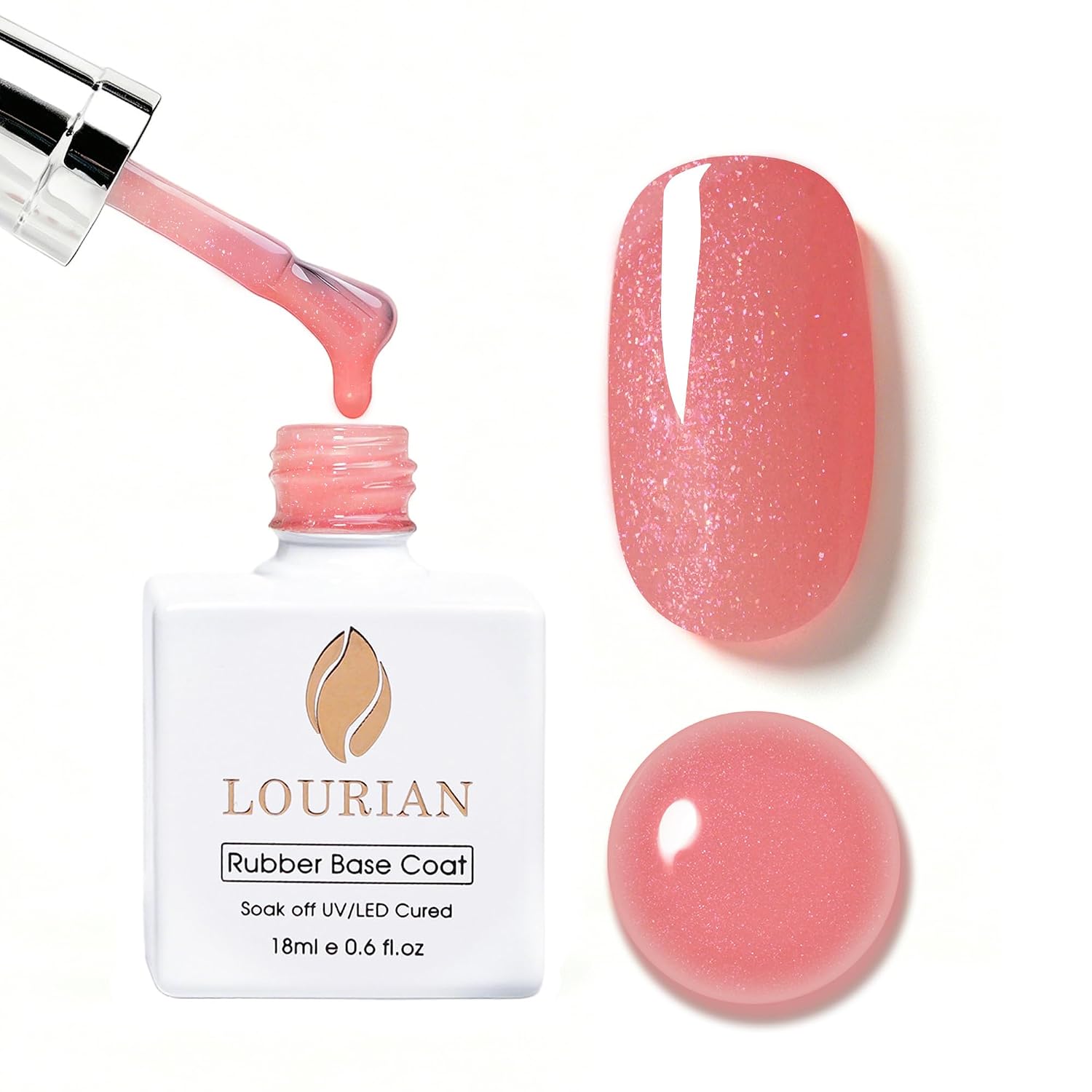 Rubber Base Gel 18ml Pink Sorbet, HEMA & TPO Free Formula