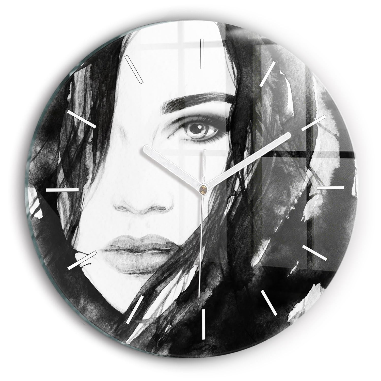 Horloge en Verre Horlogerie Moderne Mécanisme Silencieux 30cm