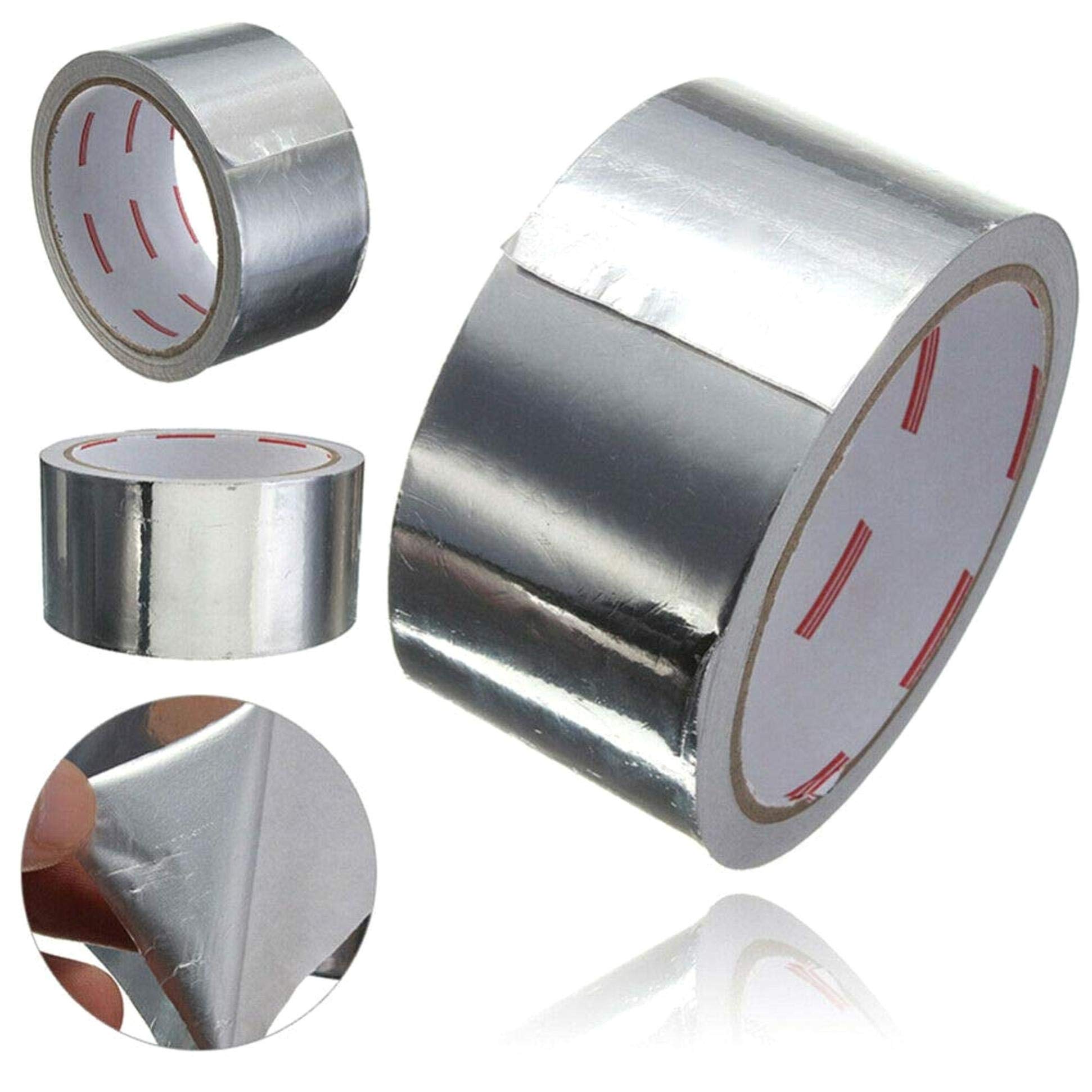 Nastro autoadesivo in alluminio, 15 mm x 50 m, rotolo di nastro adesivo in alluminio per riparazioni HVAC, isolanti, essiccatori, creazione di gioielli artigianali (60 mm x 20 m)