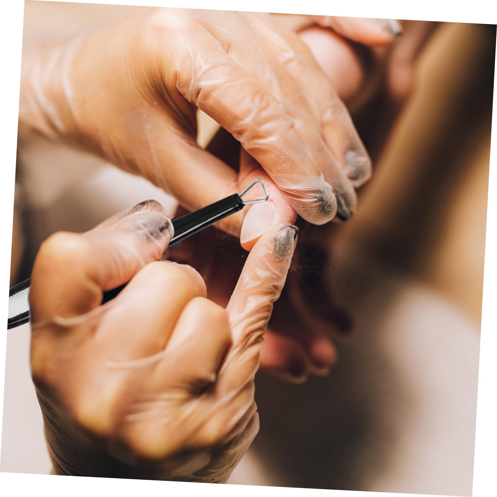 SOESFOUFU Stainless Steel Nail Cuticle Pusher Tool Nail Care Tool for Fingernails Toenails Easy Use Accessory