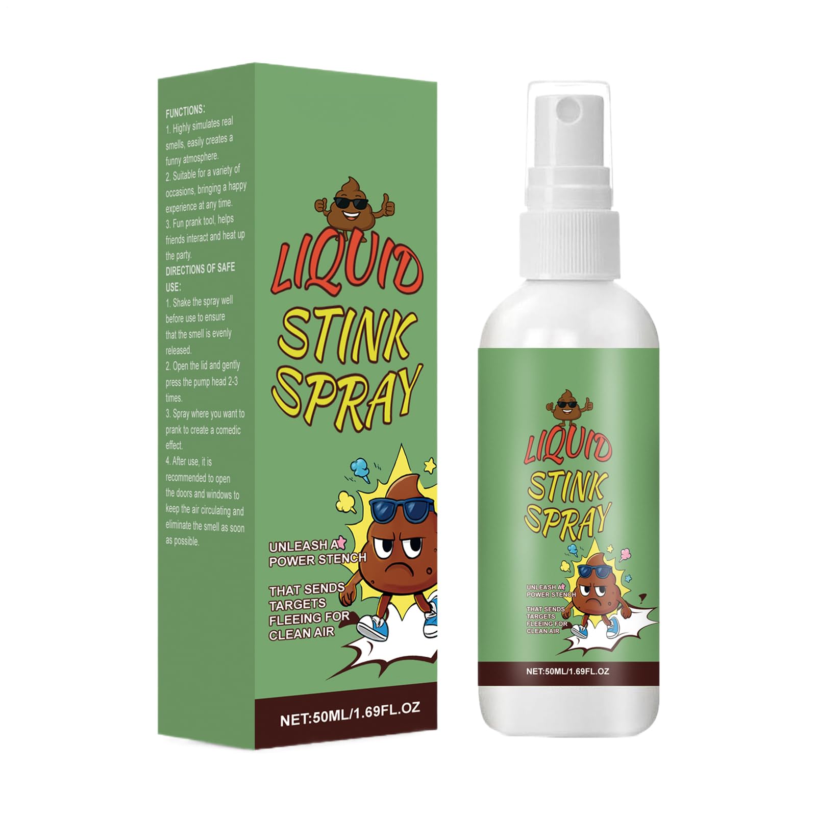 Spray Puzzolente | Spray Adatto Agli Adulti | 50ml Puzzolente Extra Forte Con Suono Gioco Divertente Per Scherzi Feste Adulti Bambini Halloween Pesce D'Aprile