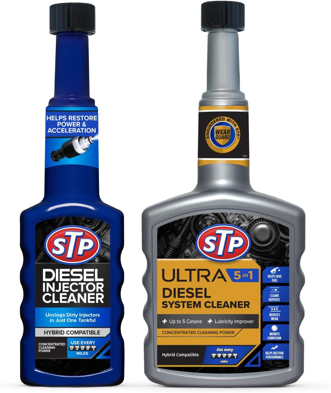 STP Diesel Fuel Additive Treatment Bundle, Includes Diesel Injector Cleaner and Ultra 5-in-1 Diesel System Cleaner, Cleans Injectors and Restores Performance For A Smoother Engine, Made in the UK