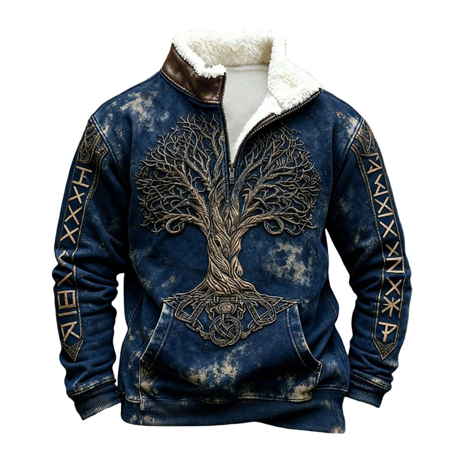 Pull basique pour homme respirant pour éviter la transpiration col montant chaud - 4