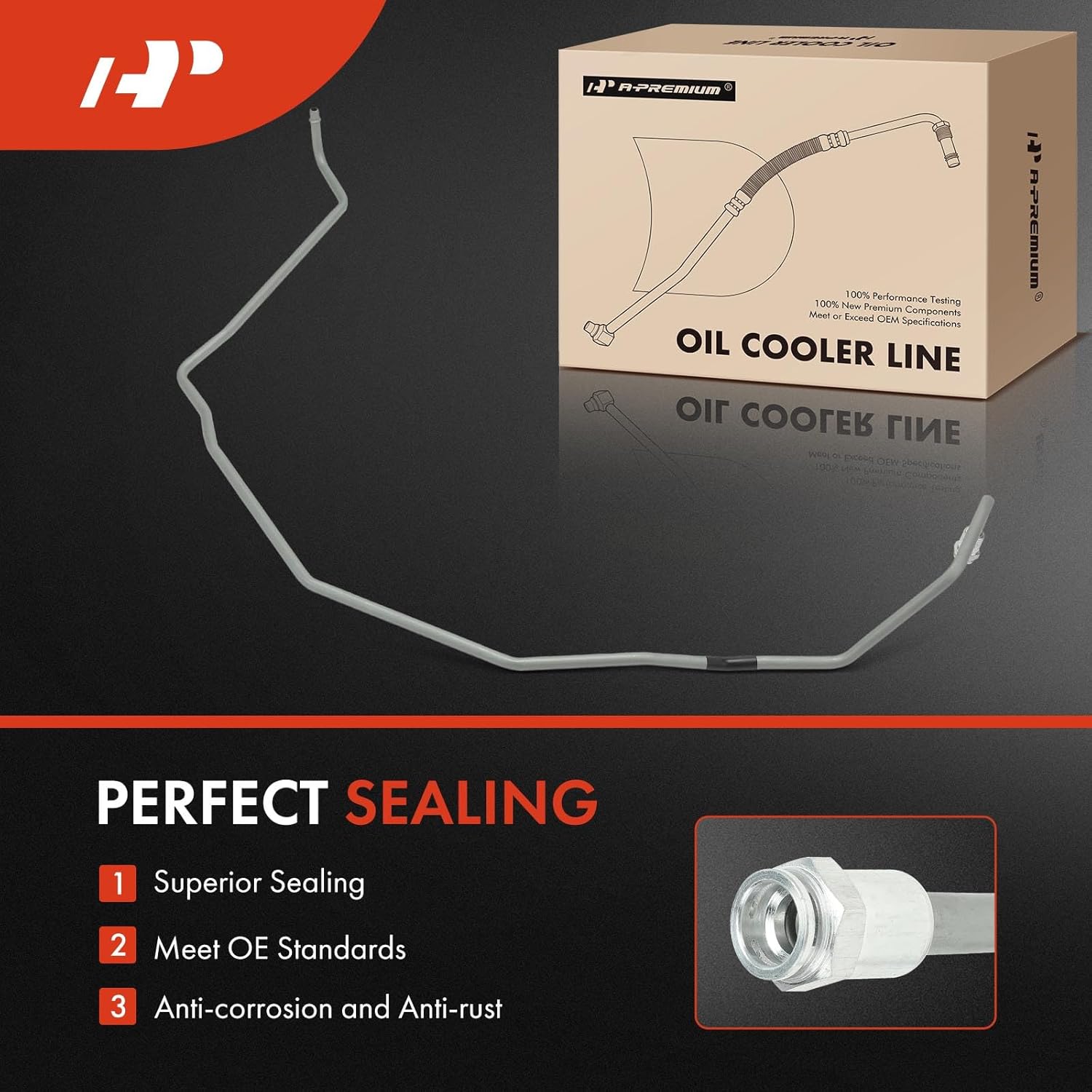 A-Premium Outlet From Radiator Automatic Transmission Oil Cooler Line Hose Assembly Compatible with GMC Acadia 2017-2022 & Chevrolet Blazer 2019-2023, 2.5L 3.6L, Automatic Transmission