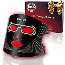 FDA-Cleared Red Light Therapy for Face - Anti-Aging, Wrinkles & Acne with 7 Modes, 850nm Infrared red Light Therapy, LED Face Mask with 432 LEDs,at Home & Travel