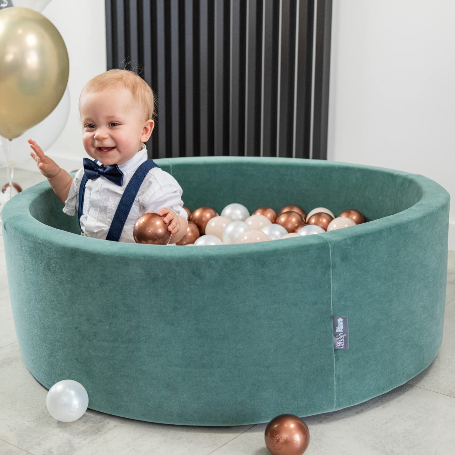 KiddyMoon Foam Ballenbak 90X30cm/300 Ballen Voor Kinderen Veilig Leuk Speelplezier Met Kleurrijke Ballen Verwijderbare Hoes Ideaal Voor Thuis En Tuin, Roze: Poeder Roze/Babyblue
