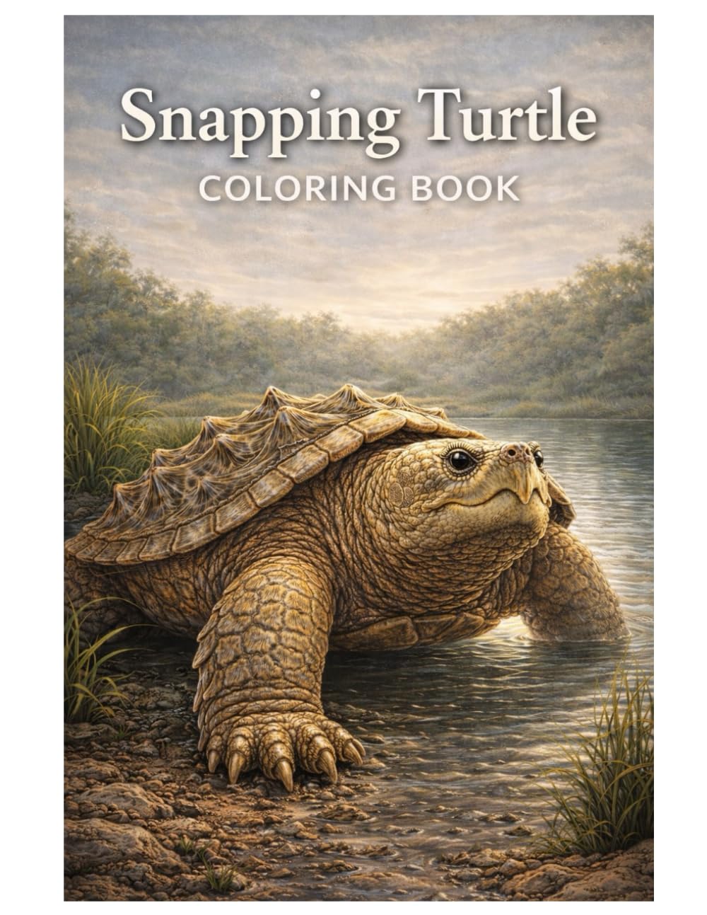 Snapping Turtle Coloring Book: Snapping Turtle Coloring Book for Reptile and Wildlife Lovers, Detailed Freshwater Turtle Illustrations, River and ... Coloring Pages for Kids, Teens, and Adults