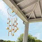 Heart Wind Chime Outdoor, BetterJonny Metal Tube Wind Chimes Lucky Dream Catcher Pendant Wind Chime for Garden, Yard, Patio, Home, Room, Window Decor