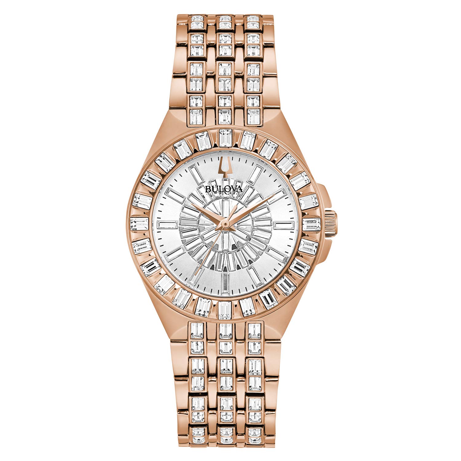 Bulova Ladies Quartz Phantom Rose Gold-Tone Stainless Steel Bracelet