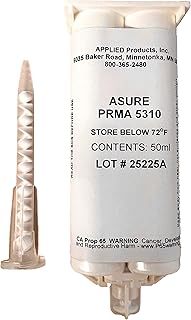 Advanced Adhesive Systems AAS 5310 All Purpose High Strength MMA Adhesive 50ml/1.7oz Cartridge with Static Mixing Tip (Compare to Plexus MA310)