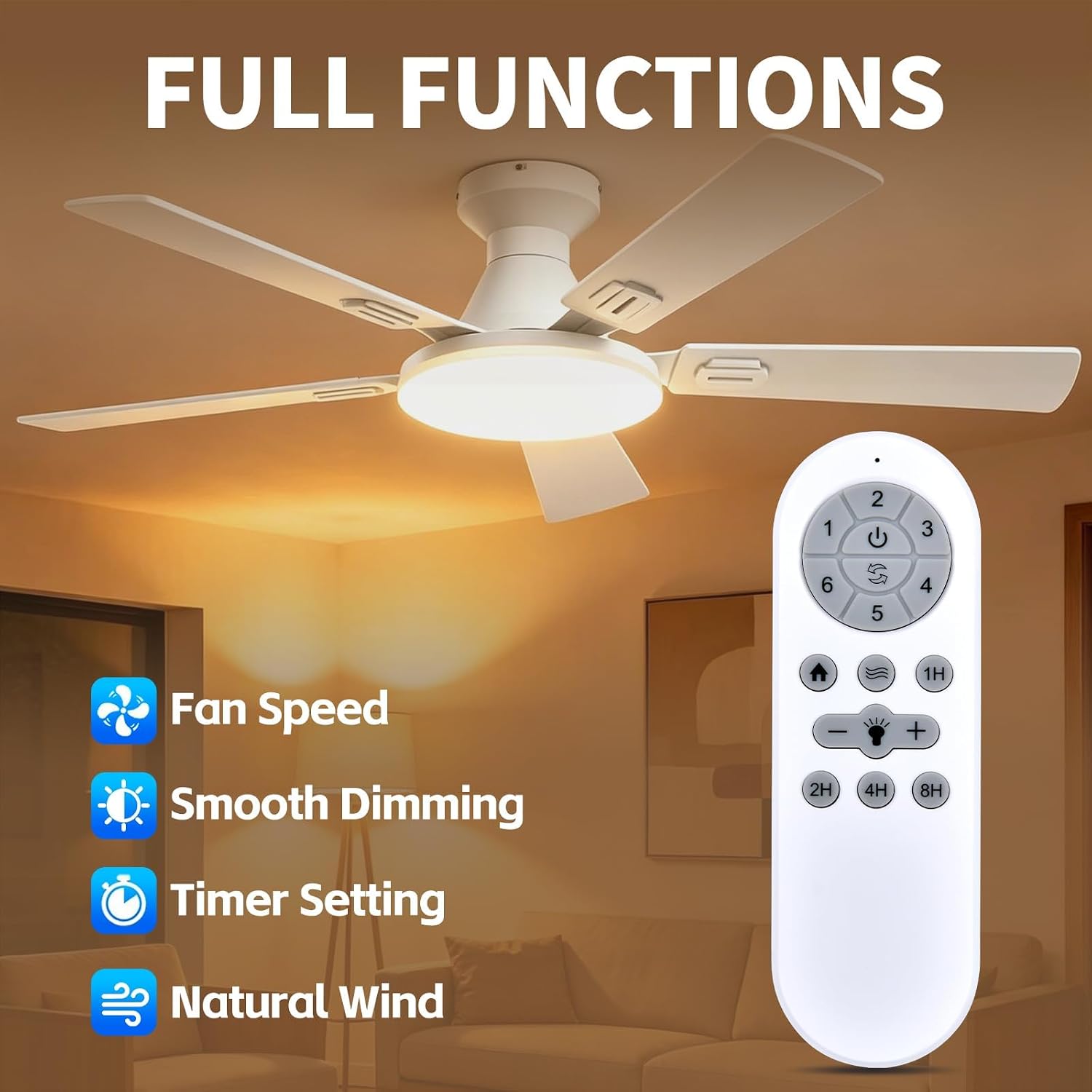 Replacement Remote for TCL Low Profile Ceiling Fan HFSB-60000AD-S image 2