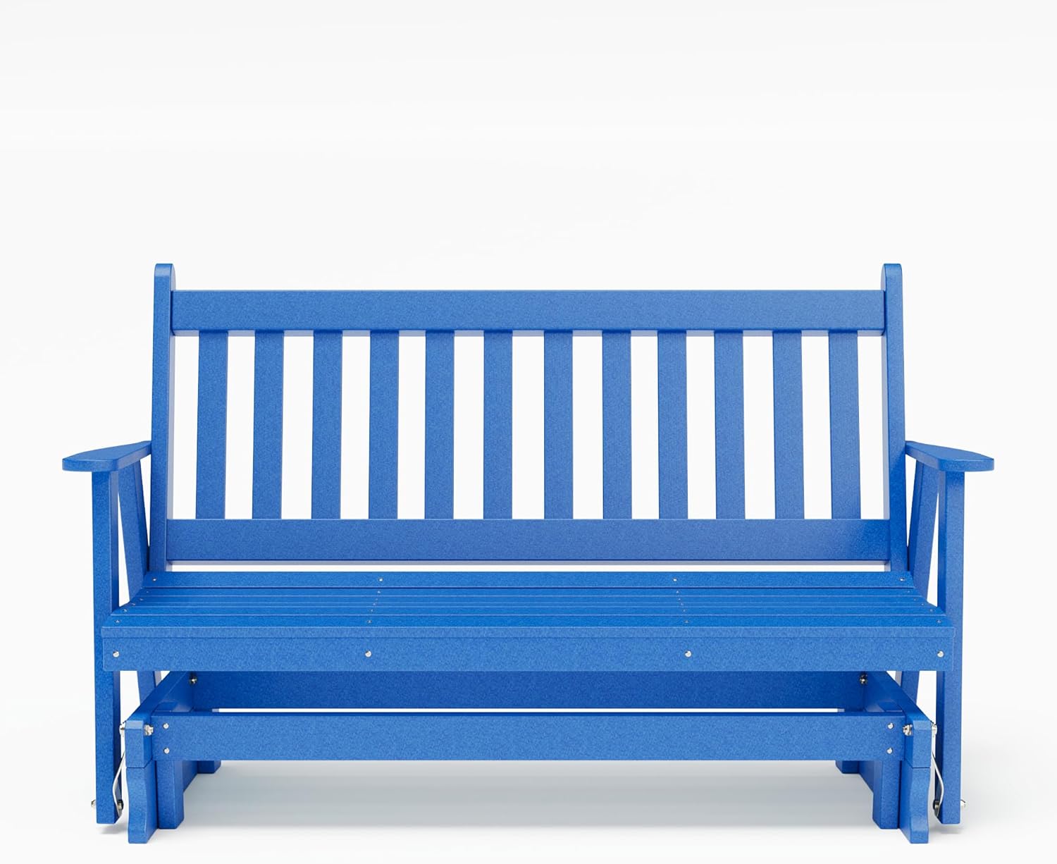 Keystone Amish 5 Foot Franklin Poly Composite Porch Glider in Weathered Wood - Weather-Resistant HDPE Poly Lumber Outdoor Glider Amish Made in The USA