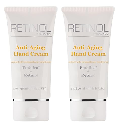 Robanda Crema de manos antienvejecimiento con retinol, loción hidratante e hidratante para manos con fórmula antienvejecimiento para ayudar a