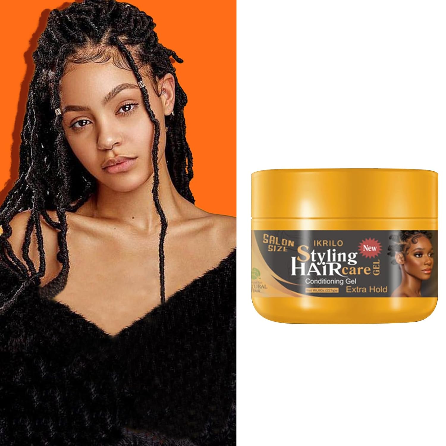 Extreme Hold Braiding Hair Gel, Twist and Lock Edge Control Wax Pomade for Hair Styling, Smooths Frizz, Non-Flaking, High Shine, Long Lasting for Braids, Locs, Twists, Cornrows, 8 oz Extreme Hold Braiding Hair Gel, Twist and Lock Edge Control Wax Pomade for Hair Styling, Smooths Frizz, Non-Flaking, High Shine, Long Lasting for Braids, Locs, Twists, Cornrows, 8 oz