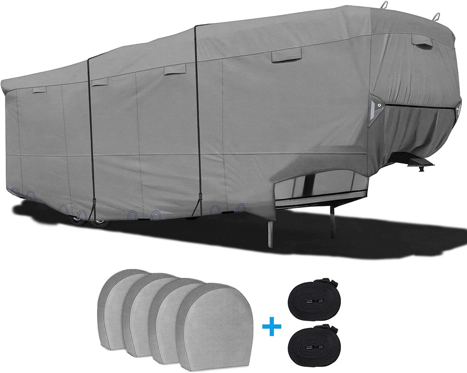 RVMasking Heavy Duty 6 Layers Top 5th Wheel RV Cover for 34'1" 37' RV
