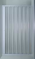 Box de Banheiro Sanfonado PVC Frontal 1,85 x 1,00m |Translucido | Porta Deslizante | Pallas (Branco)