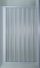 Box de Banheiro Sanfonado PVC Frontal 1,85 x 1,00m |Translucido | Porta Deslizante | Pallas (Branco)
