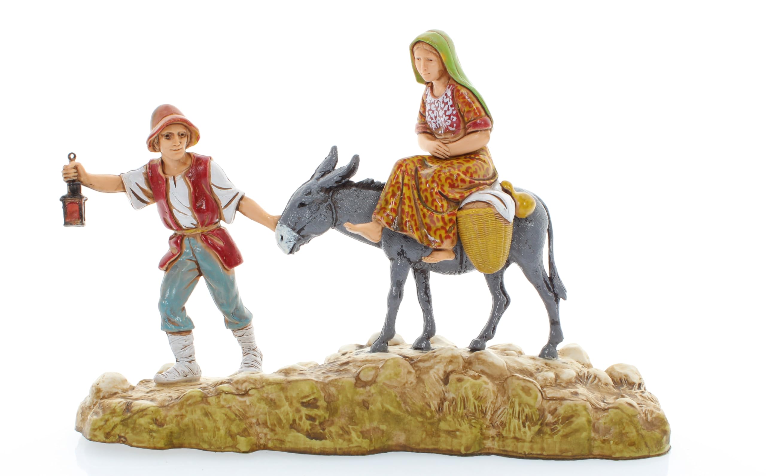 Tradineur - Figurine De Fermier Pour Bethléem - Style Naïf - Marmoline - Décoration Amusante Pour Naissance, Noël, Décoration Traditionnelle - 10 X