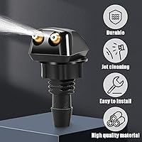 Vista 2 de Paquete de 2 Kit de Boquillas para Lavaparabrisas Delantero, Incluye Adaptadores y Mangueras