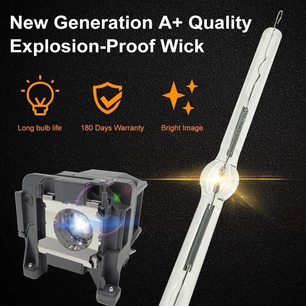 A+ Quality for ELPLP89 / V13H010L89 Replacement Projector Lamp Bulb with Housing Compatible with Epson elplp89 EH-TW7300 EH-TW7400 EH-TW8300 EH-TW8400 EH-TW8400W H931C H932B Home Cinema 4010
