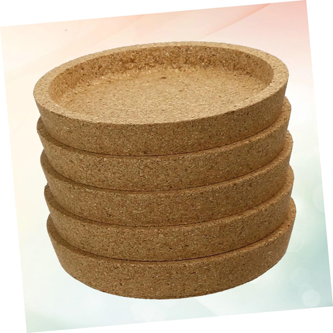 TOPBATHY 2 Series Posavasos Redondos De Corcho Aislantes Térmicos para Tazas Y Platos Decorativos Y Prácticos para Hogar Y Oficina Khaki 5 Piezas*2