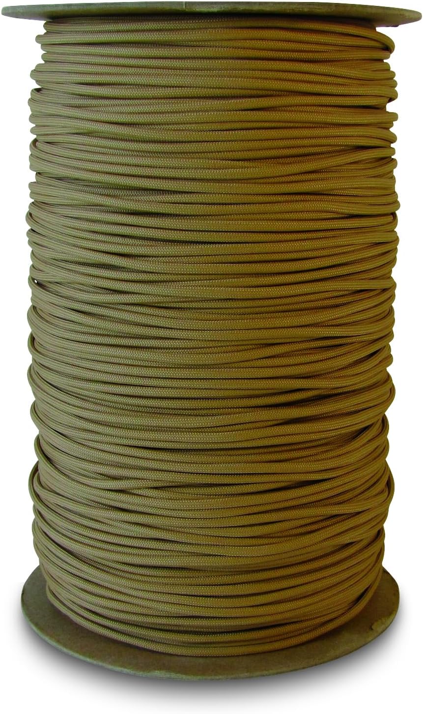 Elite First Aid 550 Parachute Cord, 1000' Tan
