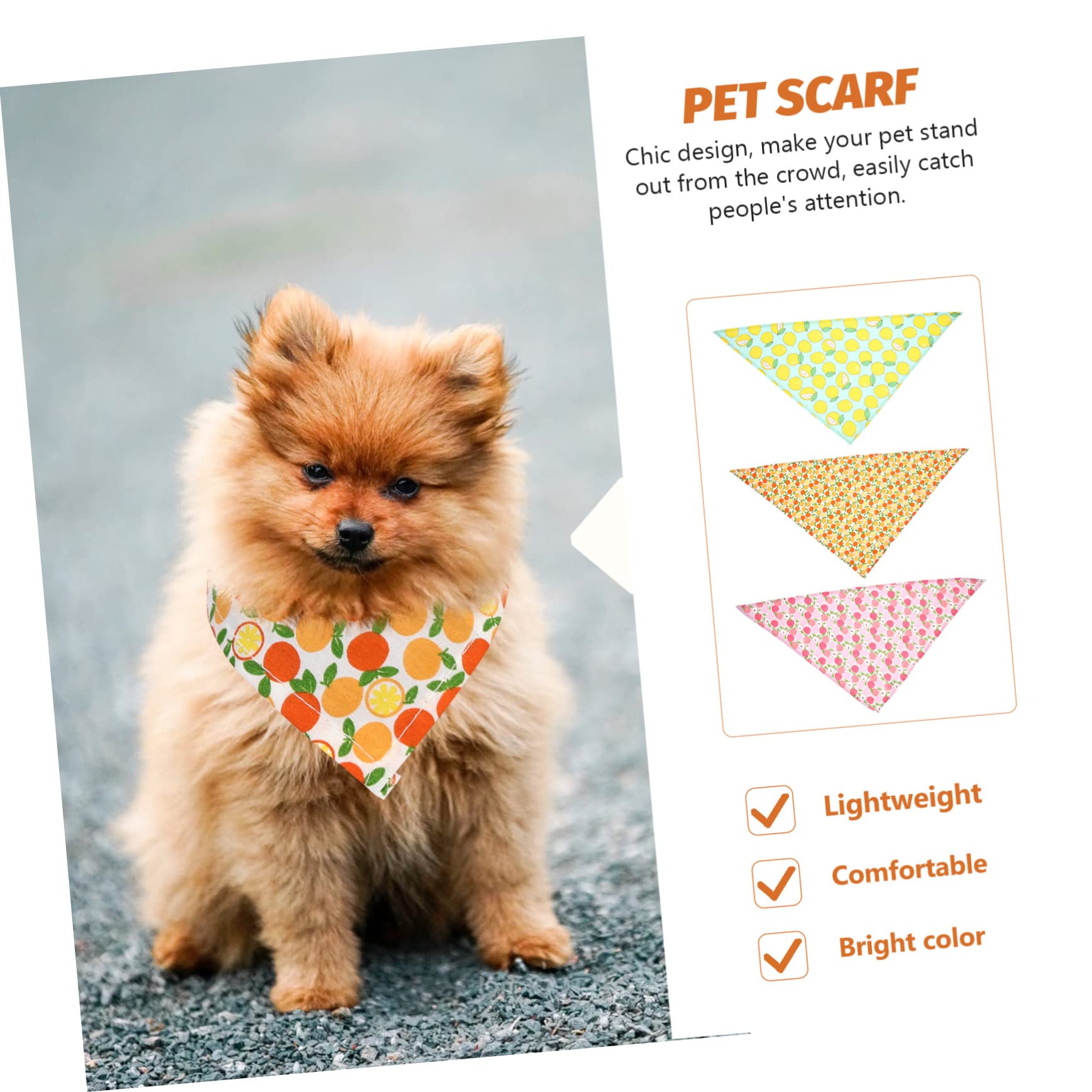 INOOMP 12stücke Niedliche Haustierschals Aus Atmungsaktive Und Tragbare Hundebandanas Und Zitrone Perfektes Accessoire Für Hunde Und Katzen