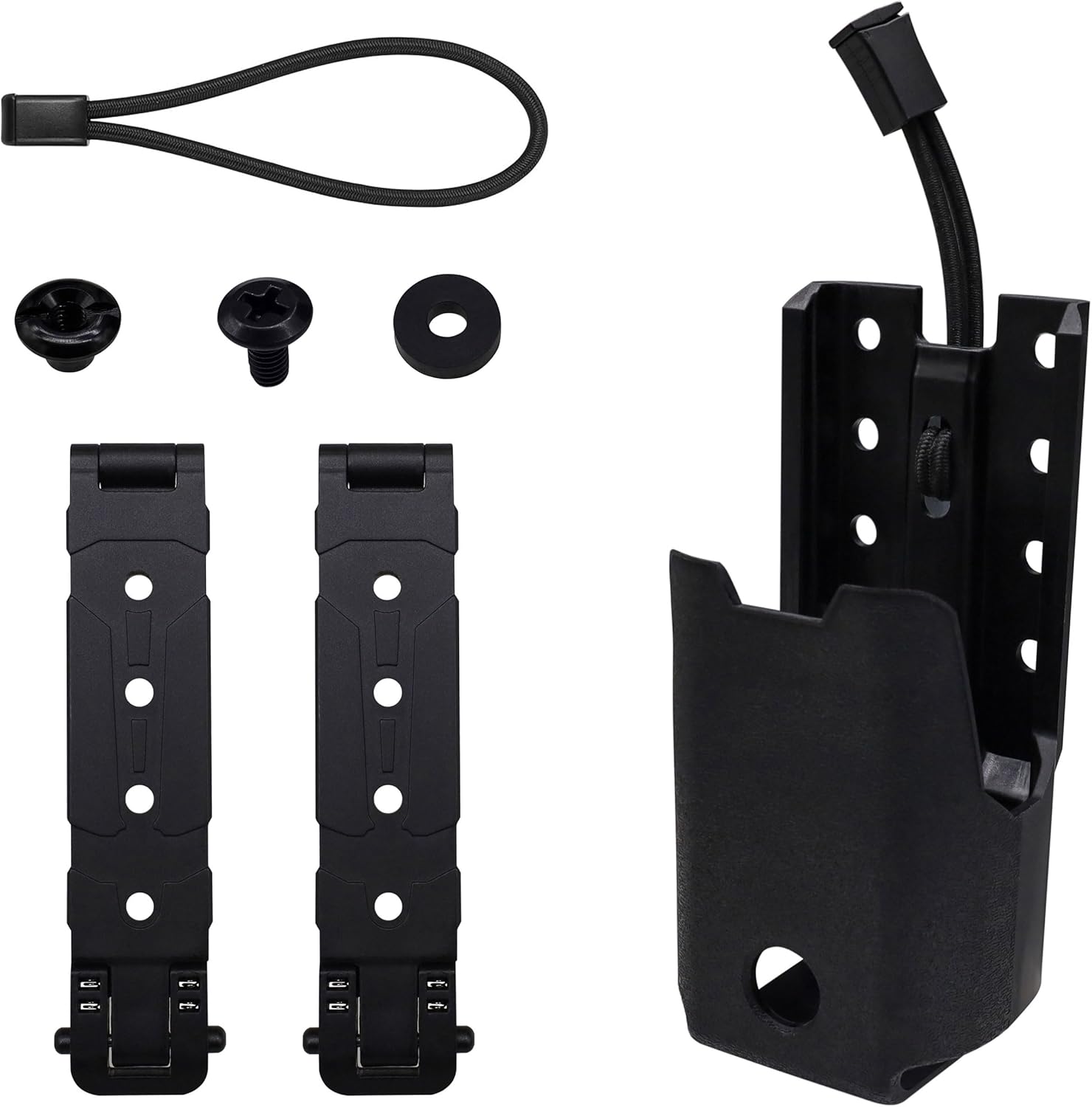 Tactical Molle Radio Holster for Vest Mount, Radio Holder Compatible with Motorola APX6000 APX8000 Radios with Quick-Access Controls & Rugged Hard Shell