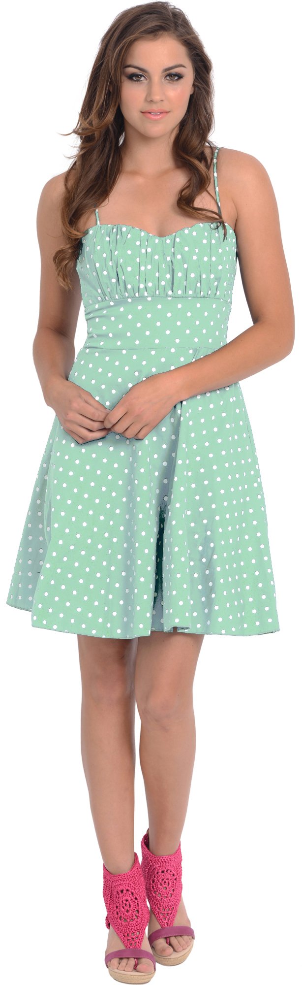 Pacificplex 50s Retro Rockabilly Polkadot Dress Sundress | Desertcart  Gibraltar