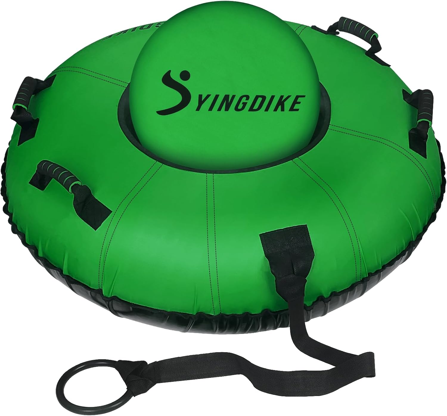 Snow Tube for Sledding, Heavy Duty 40" Snow Sled with 4 Handles and Cushion Seat, Inflatable 600D Canvas Cover, High Speed Ski Tubes with Towable Strap