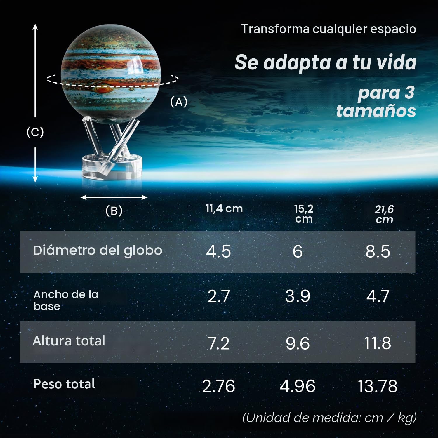 MOVA Globo Autorrotativo, Júpiter Signature (6")