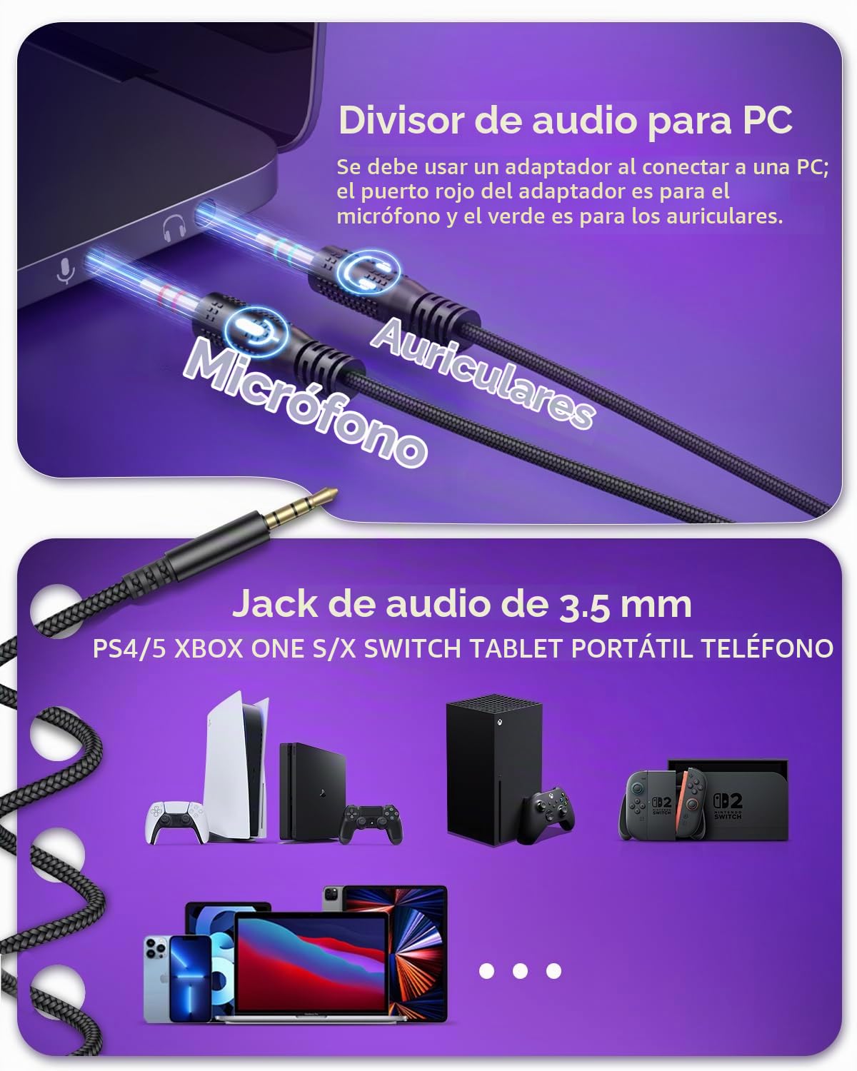 havit Auriculares Gaming Estéreos Metalizados con Entrada Jack Auxiliar 3,5mm para PS4 HV-H2002D Negro
