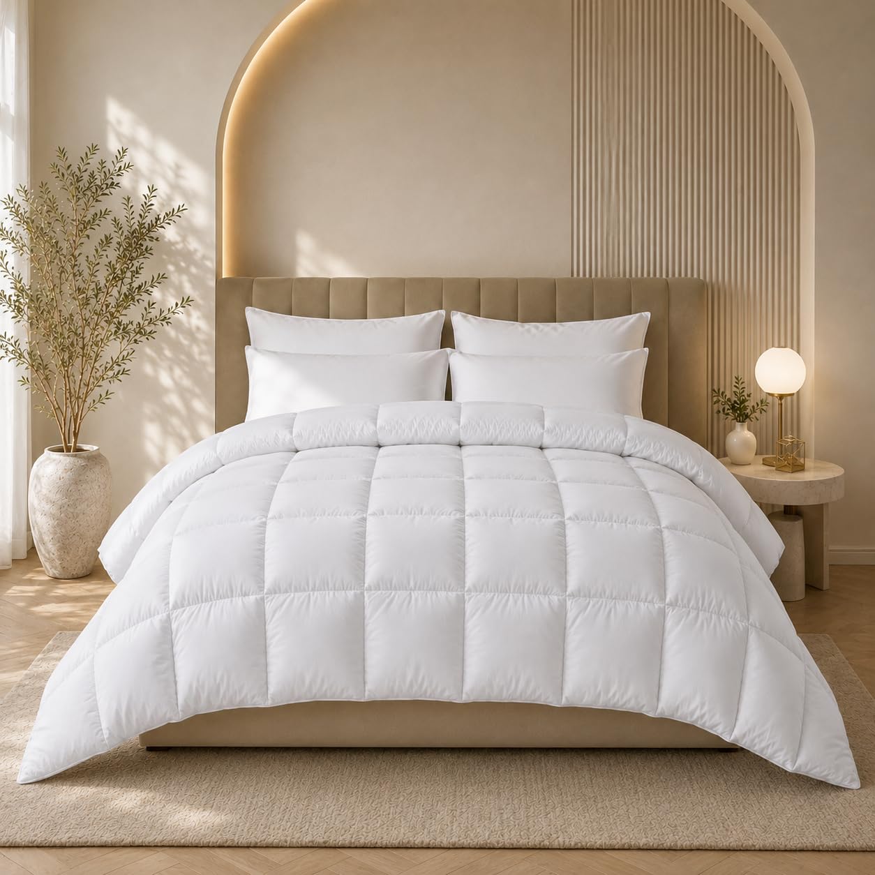 SeventhStitch Duvet - Extra Thick Anti-Allergy Hollowfibre Quilt, Luxury Hotel Quality Ultra Soft & Breathable, Skin Friendly, Machine Washable Quilt Bedding (4.5 Tog, King (U.K. Standard))