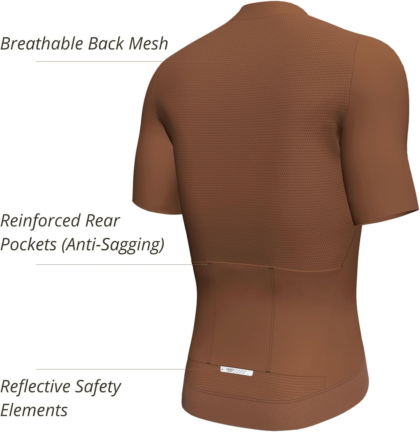 Wulibike Men's Cycling Jersey Short Sleeve - Slim Fit - Breathable Bike Shirt for Lean & Lightweight Cyclists (Runs Small)