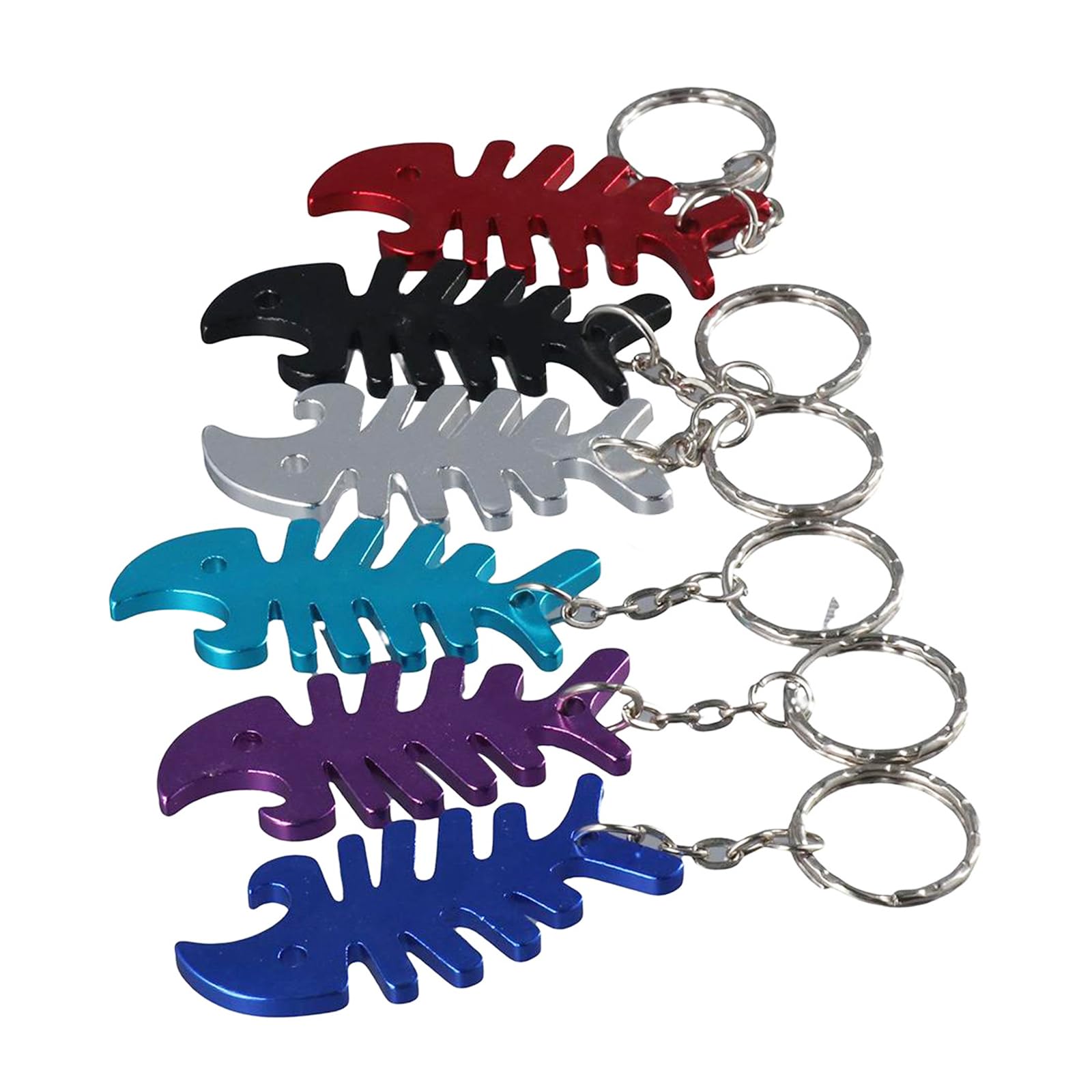 Amazon | hobbyme 12個 魚の骨キーホルダー 魚の栓抜きキーホルダー