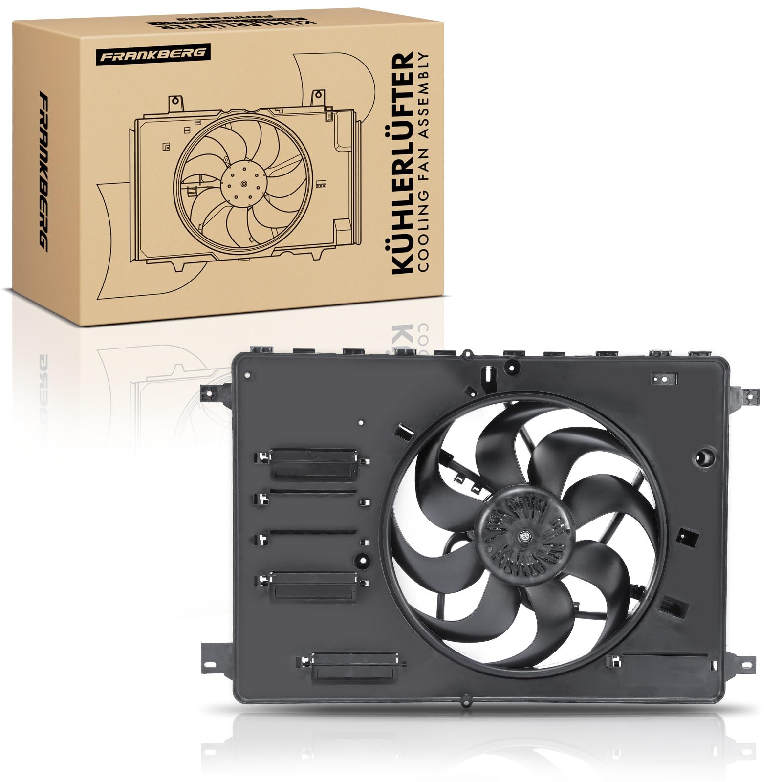 Frankberg Lüfter Motorkühlung Kühlerlüfter Kompatibel mit Galaxy WA6 2.0L-2.3L 2006-2015 Mondeo IV BA7 2.0L-2.5L 2007-2015 S-Max WA6 2.0L-2.5L 2006-2014 Replace# 810-0044