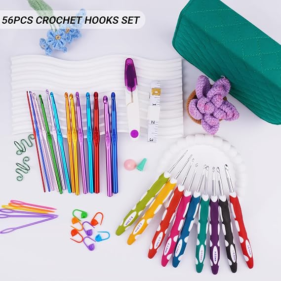 Hobekoee 23 Sizes Crochet Hooks Set with Case