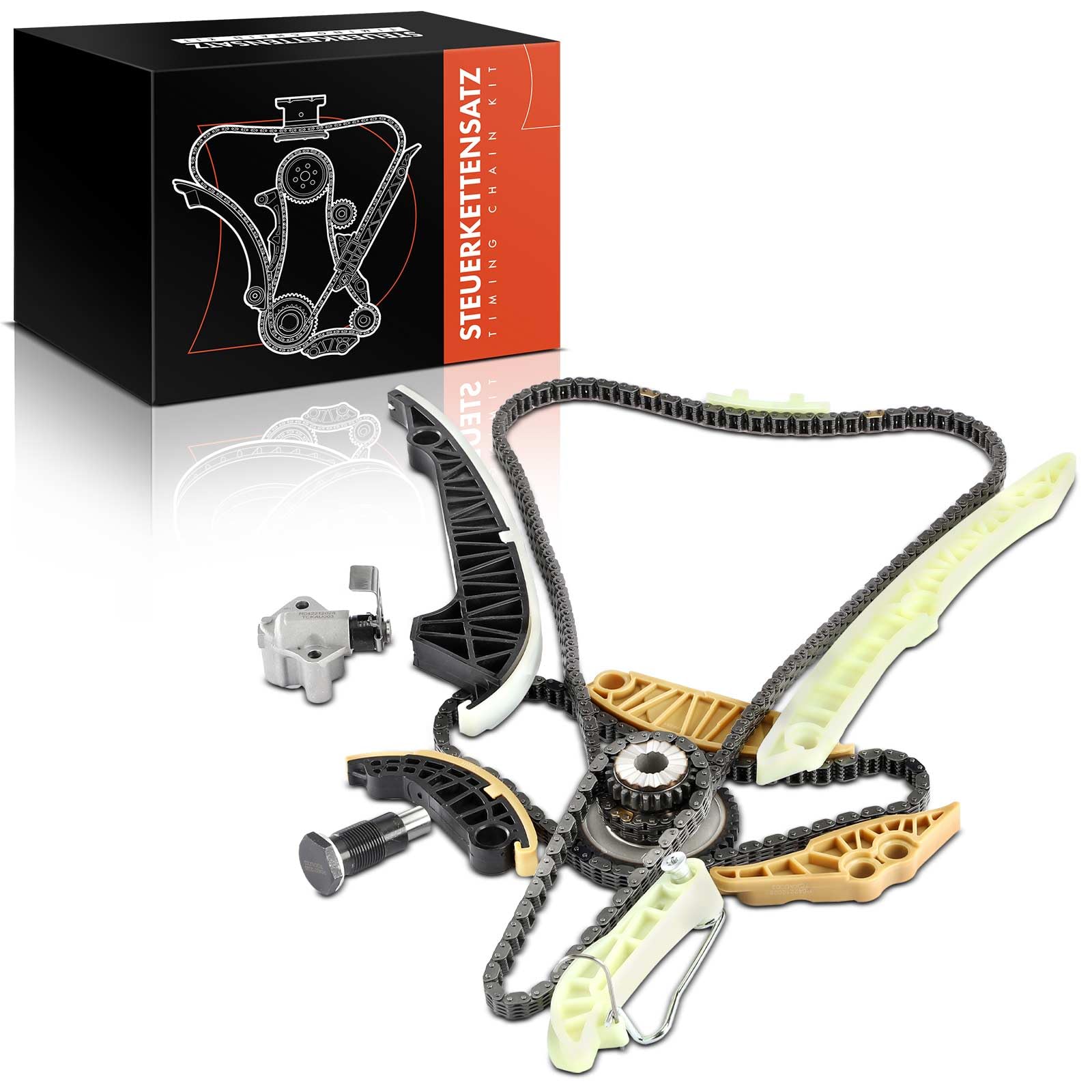 Frankberg Kit de cadena de distribución 06H109158M | Compatible con juego de cadena de distribución para Alhambra Altea Exeo Leon Octavia II Octavia III Superb II Yeti 06H109158M