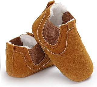 OURECO Zapatos De Navidad Mujer Niños pequeños y niñas Zapatillas de Deporte de Piel Suave de Cuero con Estampado de Leopardo. Zapatos De Navidad (Color : Yellow, Size : 7-12 Months)